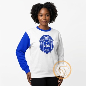 เสื้อสเวตเชิ้ตคอกลมปักลาย Zeta Phi Beta สำหรับผู้หญิง ดีไซน์ล่าสุดสำหรับฤดูหนาว ผลิตตามสั่งขายส่ง เสื้อผ้าชมรม ทำจากผ้าฝ้ายด้านหน้า - Product Image 3