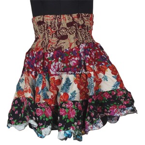 New Gypsy Indian Boho Stylish Mini Rara Hippy Festival <b>Skirt</b> Breathable Cotton <b>Patchwork</b> Summer Wear Sexy Mini <b>Skirt</b> - Product Image 4