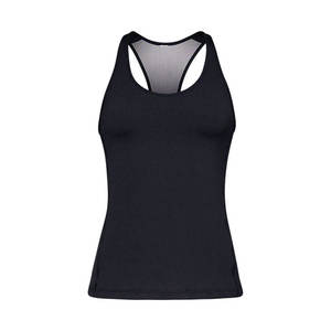 Débardeur tricoté noir pour femme, col rond, couleur unie, respirant, sportif, longueur normale - Product Image 4