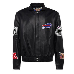 Chaqueta de Cuero Completa de los Buffalo Bills Negra - Product Image 1