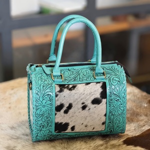 Nouveau Sac à Bandoulière Bohème de Luxe en Cuir de Vachette Turquoise à Poignée Unique, Qualité Supérieure, Style Vintage, Vente en Gros - Product Image 1