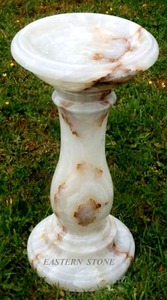 Colonne de Fontaine à Oiseaux en Marbre Naturel Faite à la Main pour Décoration de Jardin - Fabricant Grossiste - Product Image 2
