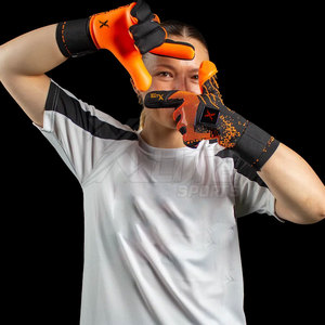 New Men Women Youth Football Soccer Goalkeeper Training Gloves Leather Palm Grip Full Finger Non-Slip for Practice <b>Games</b> - Product Image 5