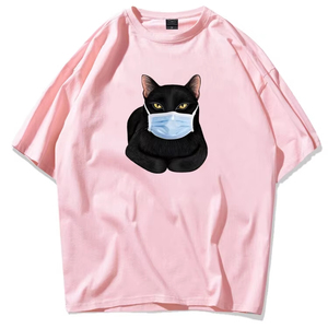 Camisetas Personalizadas Extra Grandes para Hombre con Estampado de Gato, Camisetas de Algodón Jersey Hechas a Medida, Transpirables, Estilo Casual de Verano - Product Image 2