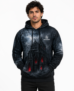 Halloween Horror Pullover <b>Hoodie</b> Personalized Graphic Hooded Sweatshirt Wholesale Manufacturer - Product Image 1
