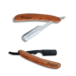 Rasoir droit en acier inoxydable personnalisé, logo personnalisé, rasoirs de barbier en acier inoxydable pour hommes - Product Image 4