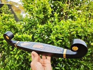 Bateau miniature artisanal du Kerala sur base en bois, rempli d'épices véritables, cadeau décoratif traditionnel - Product Image 4