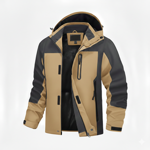 Veste d'hiver isolée en softshell pour homme, personnalisée, imperméable, coupe-vent, avec col roulé zippé, manches longues, imprimé - Product Image 4