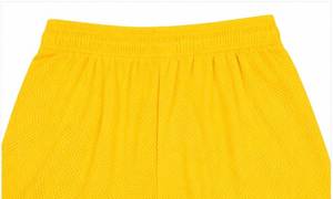Shorts de basketball jaunes en toile pour hommes, broderie éclair verte, taille élastique avant, vêtements de sport décontractés, 100 % polyester, séchage rapide - Product Image 5