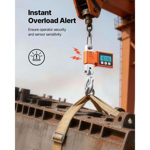 Báscula Industrial de Grúa de Alta Resistencia, Capacidad Máxima de 1100 Lbs/500 kg, Carcasa de Aluminio Fundido con Pantalla LCD, Báscula Digital Colgante - Product Image 5