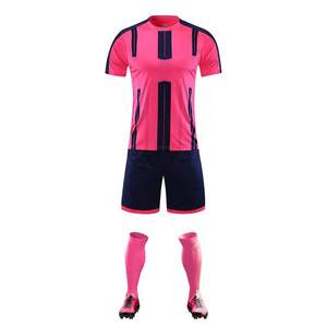 High Quality Breathable Men Jerseys <b>Soccer</b> Training Suit Navy Blue Pink Sport Team Uniform Adult Football Uniforms Shorts Set - Product Image 6