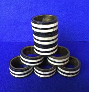 Bone Inlay and Mother of Pearl Napkin <b>Ring</b> Holder with Round Shaped for Customized Size <b>Cheap</b> Price with Hot Sale - Product Image 5