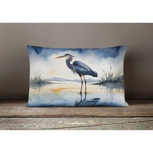 Blue Heron Barely Lit Sky Interior/Exterior Throw Pillow Lavable Bird Sofá Cama Patio Blue Heron Barely Lit Sky Lavable Bird - Product Image 4