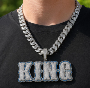 Collar con Placa de Nombre en Plata 925, Colgante con Letra CEO, Chapado en Oro con Incrustaciones de Circonio, Joyería Personalizada para Hombre - Product Image 6