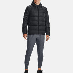 Blouson matelassé personnalisé pour homme, col montant enduit, broderie fine sur le devant, chaud pour l'hiver, vente en gros, production en vrac - Product Image 2