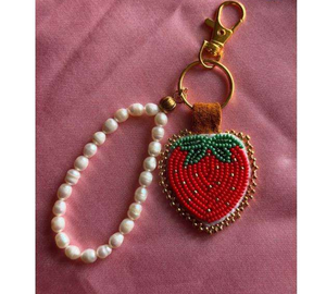 Handmade Chili Pepper Bead Keychain Cute Red Pepper Bead Embroidery <b>Key</b> <b>Ring</b> <b>Bag</b> Charm Aesthetic Purse Accessory BY MULTI CRAFT - Product Image 5