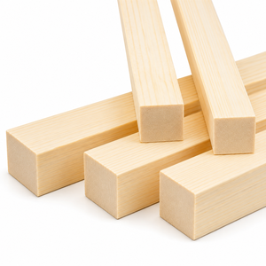 Hardwood Square Dowels Solid Wood Engraved Carved Durable <b>Freestanding</b> Sticks Decorative Structural Applications Wholesale DIY - Product Image 1