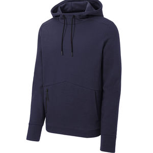 Sudadera con Capucha Azul Marino para Hombre, Corte Regular, Algodón French Terry, Estilo Casual para Otoño, con Bolsillo con Cremallera - Product Image 4