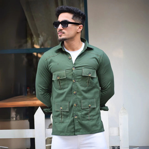 เสื้อเชิ้ตผู้ชายทรงสลิมฟิต แขนยาว ผ้าป๊อปลิน สีขาวล้วน สำหรับฤดูใบไม้ผลิและฤดูร้อน ผ้าฝ้ายอ๊อกซ์ฟอร์ด ปกคอปกติดกระดุมทรงแหลม ดีไซน์โดดเด่น - Product Image 1