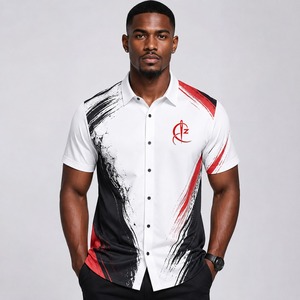 Custom <b>Men</b> Half Sleeve <b>Dress</b> Shirt Fashion Clothing <b>Men</b> Half Sleeve <b>Dress</b> Shirt Featuring Lightweight Fabric Soft Texture - Product Image 1