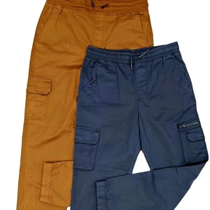 กางเกงขายาวคาร์โก้ของผู้ชายกางเกงกันยับสำหรับทำงานสไตล์หลวมกางเกงซักสีแบบยับ - Product Image 2