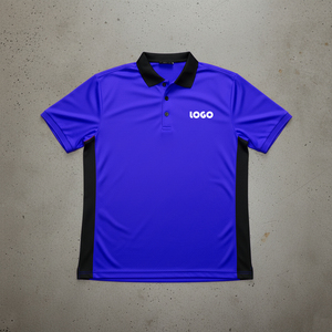เสื้อโปโลผู้ชายไซส์ใหญ่ ดีไซน์ล่าสุด OEM สั่งทำได้ สีน้ำเงิน ทรงเข้ารูป คอซิป ผ้าฝ้ายคุณภาพสูง สำหรับฤดูร้อน เป็นที่ต้องการอย่างมาก - Product Image 1