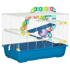 Gabbia per Criceti Extra Large da 31 Pollici con Tubi e Tunnel, Gabbia Portatile a 4 Livelli per Piccoli Animali di Razze Medie Come Ratti e Gerbilli - Product Image 1