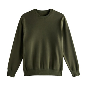 Sweat-shirts pour couples automne-hiver, en coton pur, couleur unie, col rond rétro, pull simple pour homme, vêtements de sport décontractés - Product Image 1