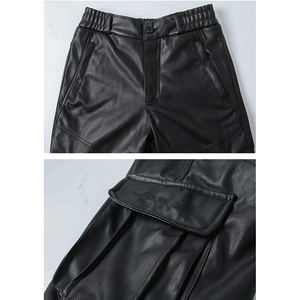 Pantalones de cuero vacuno elegantes y cómodos para hombre, recién llegados, los más vendidos, pantalones de cuero vacuno para hombre en oferta. - Product Image 5