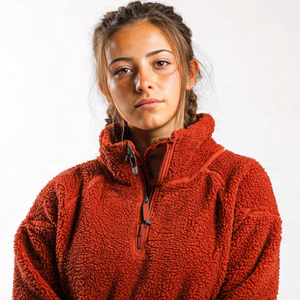 เสื้อแจ็คเก็ตขนเฟลซเชอร์ปาแบบไหล่ตกสำหรับผู้หญิง เสื้อแจ็คเก็ตขนเฟลซเชอร์ปาสำหรับฤดูหนาว เสื้อแจ็คเก็ตขนเฟลซเชอร์ปาแบบคอตั้งติดซิปสำหรับผู้หญิง - Product Image 5