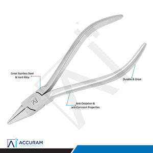 Alicates de Ortodoncia Accuram Light Wire Plier, Alicates Dentales de Acero Inoxidable con Punta Serrada para Doblar Alambres, Instrumento Quirúrgico Manual con Certificación CE - Product Image 4