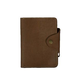 Brown Leather Genuine <b>Passport</b> <b>Holder</b> Cover with Snap Button Closure Dual Slots Multi Card Travel Documents Wallet Organizer - Product Image 4