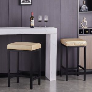 Modern Barstools Faux <b>Leather</b> Backless Counter <b>Stool</b> Bar Height Upholstered Island Chairs for <b>Kitchen</b> Bar or Home Use - Product Image 3