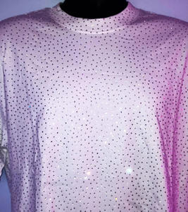 T-shirt en coton orné de strass, décontracté pour femmes, tee-shirt scintillant, logo personnalisé, streetwear, fournisseur en gros OEM - Product Image 5