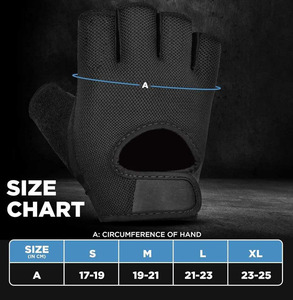 CLOVIX SPORTS Professional Gym Gloves Breathable Half Finger Fitness Mitts Non Slip Palm Weightlifting Gloves Hook Loop <b>Strap</b> - Product Image 3