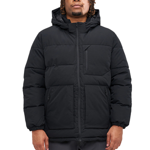 Chaqueta Acolchada con Capucha Negra para Hombre, Marca Curry Sports, Cierre Estándar, Abrigo de Invierno Informal, Impermeable, Cálido, de Alta Calidad - Product Image 1