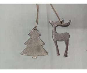 Décoration de Noël miniature dorée, ornement suspendu pour arbre de Noël, décoration murale et de porte personnalisée pour les fêtes, au meilleur prix - Product Image 4