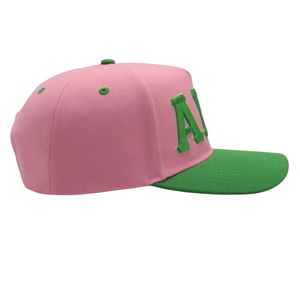 หมวกแก๊ปปักตัวอักษรสีเขียว AKA Pink Letters หมวกเบสบอลปรับขนาดได้ ผ้าฝ้าย แฟชั่นลำลอง สตรีทแวร์ - Product Image 3