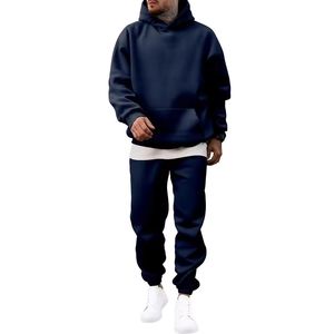 Chándal de Invierno para Hombre, Estilo Holgado, con Capucha, Tallas Grandes, Diseño Sólido, Ajuste Cómodo, para Proveedores de Moda - Product Image 2