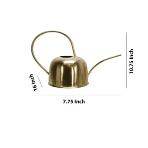 Arrosoir en métal élégant, accessoire botanique d'intérieur de luxe, arrosoir en fer finition antique, artisanat fait main, décoration haut de gamme - Product Image 1