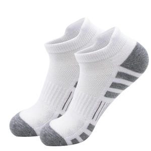 Perspiration Breathable Custom Cushion Thick Padded Crew Athletic Hiking Basketball <b>Running</b> Sports <b>Socks</b> Toe Striped Pattern - Product Image 1