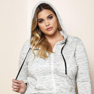 Sweat-shirts décontractés surdimensionnés pour femmes avec logo personnalisé, 100 % coton, vente en gros, vêtements personnalisés pour femmes, sweats à fermeture éclair, prix de gros, OEM - Product Image 4
