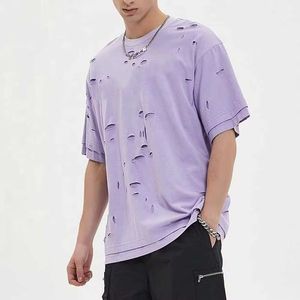 T-shirt personnalisé délavé style vintage pour homme, coupe oversize, streetwear, doux, 100% coton respirant, vente en gros OEM - Product Image 2