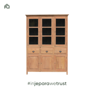 Ensemble de meubles de rangement pour salon en teck minimaliste, écologique, fait main, en bois massif, design durable, montage facile, armoire de présentation - Product Image 2