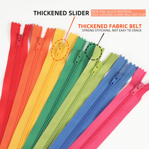 Fermetures éclair en nylon multicolores de haute qualité pour la couture de vêtements, la réparation de vêtements, la confection de jupes, de robes, de vestes, de sacs et d'accessoires - Product Image 6
