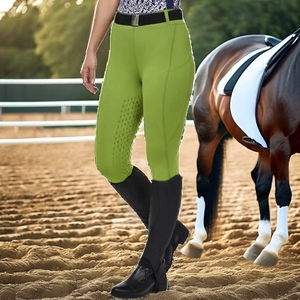 Leggings d'équitation pour femmes, taille haute, collants d'équitation avec grip en silicone, extensibles, respirants, pantalons de performance pour l'équitation - Product Image 6