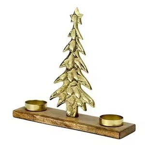 Portavelas Metálico Navideño, Decorativo, para Centro de Mesa Festivo, Decoración del Hogar y Celebraciones - Product Image 4