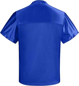 Camiseta Deportiva de Malla con Cuello en V Azul, Ligera, de Poliéster, para Hombre y Mujer, Importada - Product Image 3