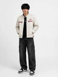 Chaqueta con Cierre para Hombre, Cuello Alto, Cremallera Roja, Bolsillos, Logotipo Bordado, Estilo Casual Urbano, Invierno, Talla Grande, Servicio OEM - Product Image 1