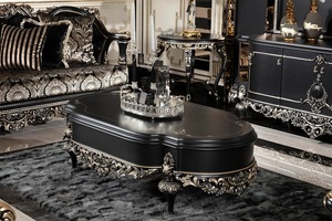 Royal Luxury Solid Teak Wood Sofa Set Baroque Carved 3 2 Seater Couch Arm Chairs <b>Centre</b> Side <b>Table</b> Living Room Furniture - Product Image 2